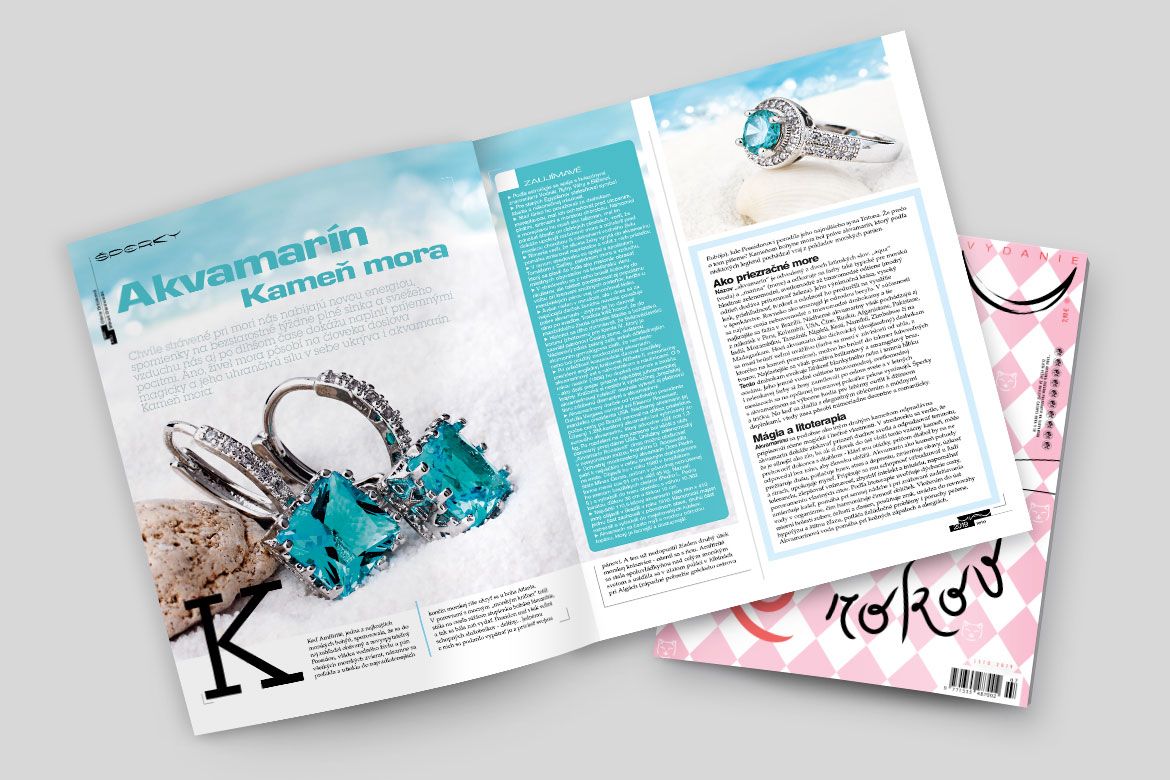 Akvamarín - kameň mora - osviežil aj letné vydanie magazínu MIAU