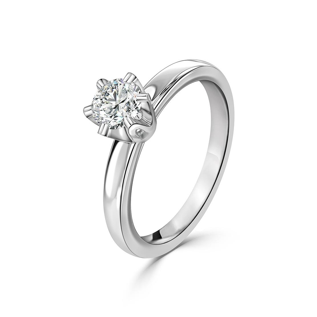Diamantový zásnubný prsteň Olivia, biele zlato
