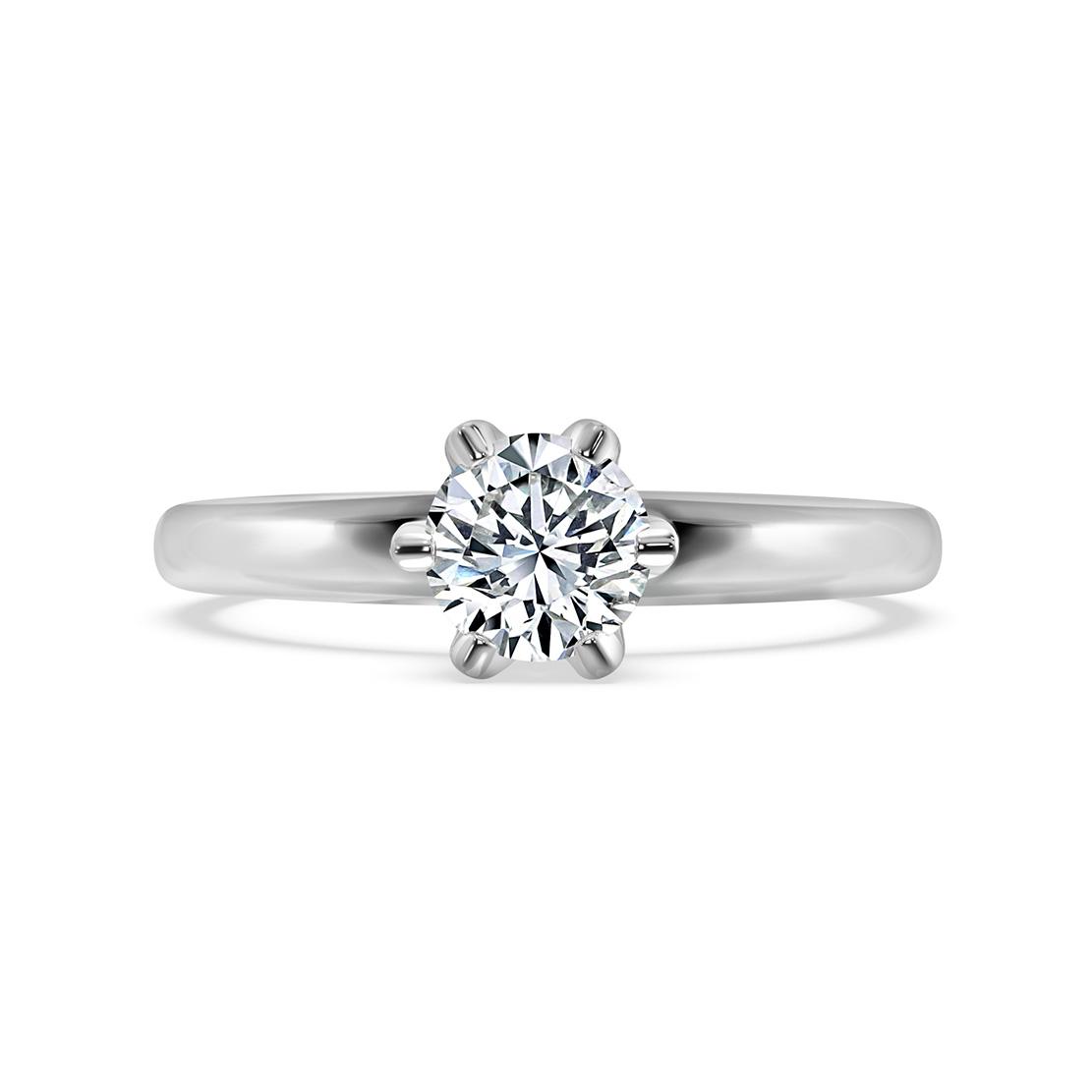 Diamantový zásnubný prsteň Olivia, biele zlato