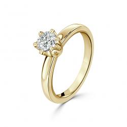 Diamantový zásnubný prsteň Olivia, žlté zlato
