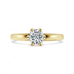 Diamantový zásnubný prsteň Olivia, žlté zlato