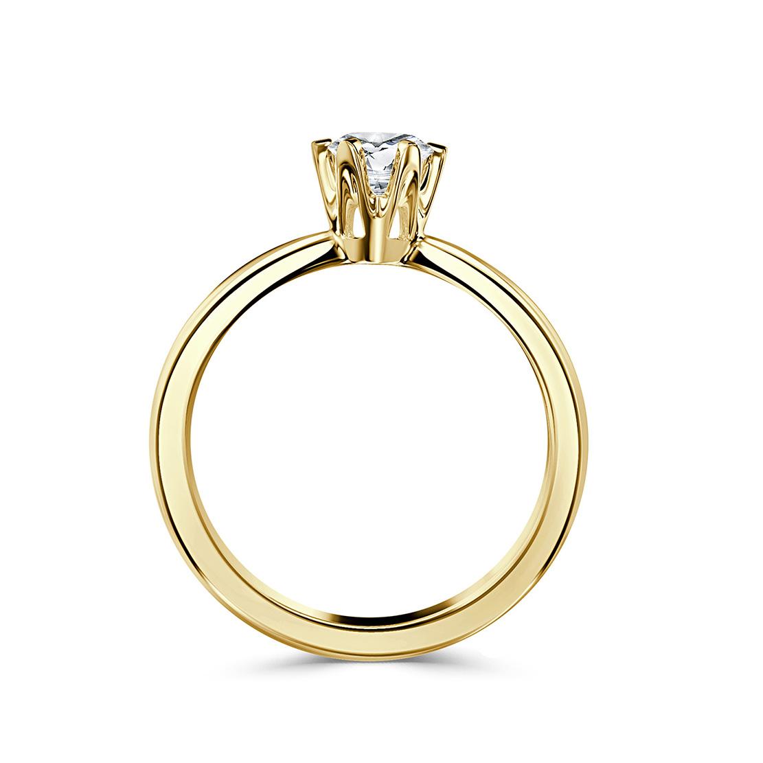 Diamantový zásnubný prsteň Olivia, žlté zlato