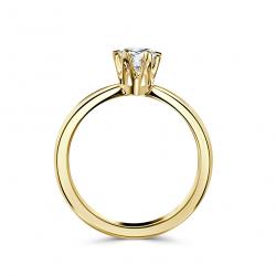 Diamantový zásnubný prsteň Olivia, žlté zlato
