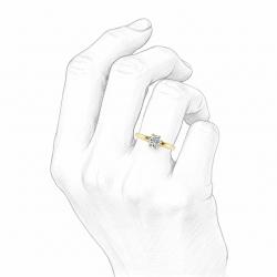 Diamantový zásnubný prsteň Olivia, žlté zlato