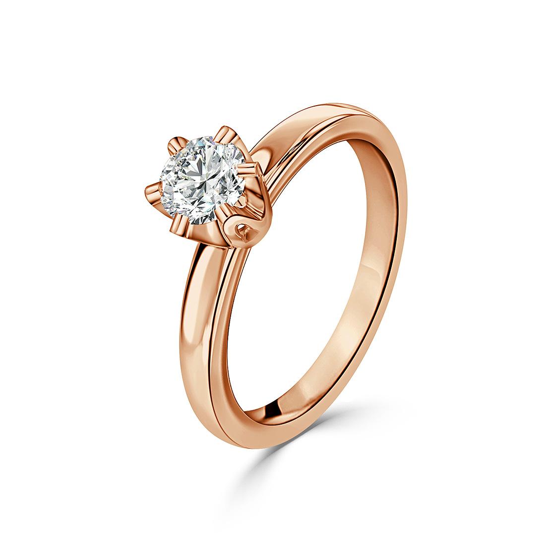 Diamantový zásnubný prsteň Olivia, ružové zlato