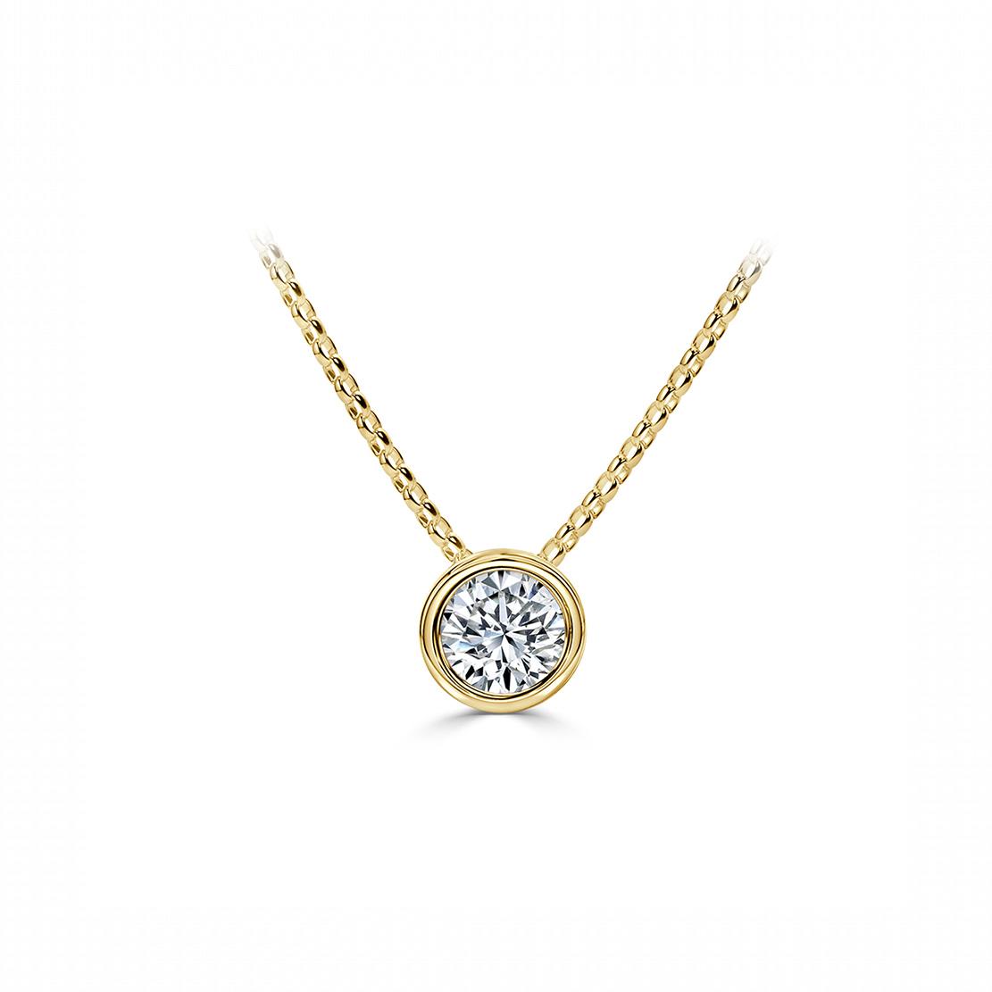 Diamantový náhrdelník Smooth, žlté zlato