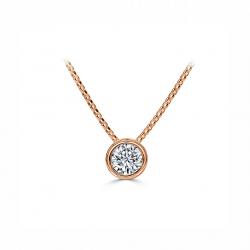 Diamantový náhrdelník Smooth, ružové zlato