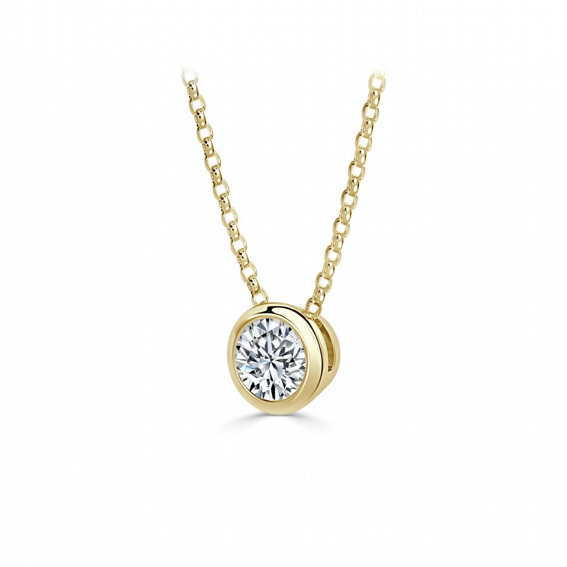 Diamantový náhrdelník Smooth, žlté zlato
