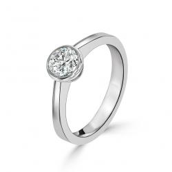 Diamantový zásnubní prsten Maggie, bílé zlato