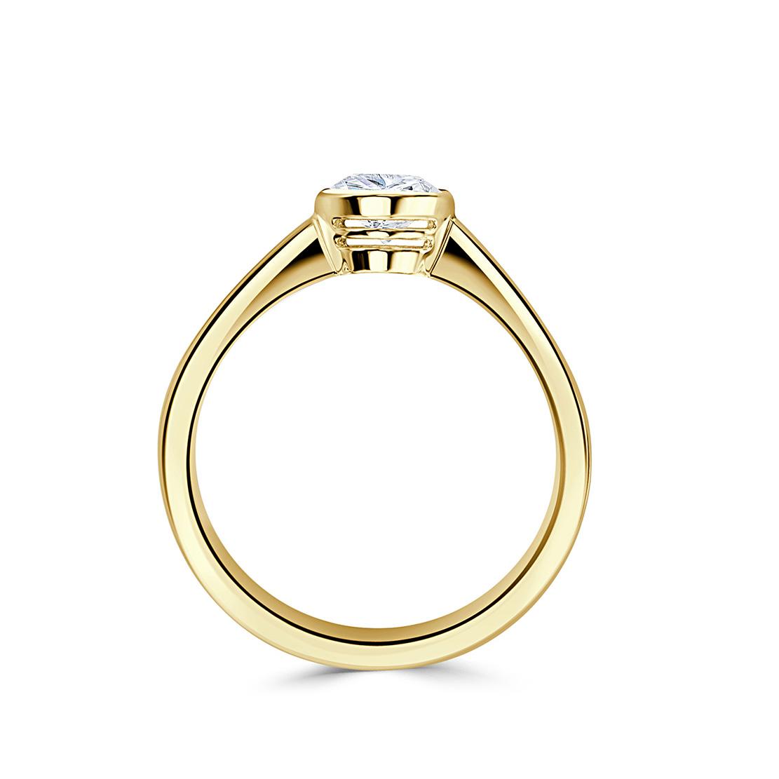 Diamantový zásnubný prsteň Maggie, žlté zlato