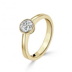 Diamantový zásnubný prsteň Maggie, žlté zlato