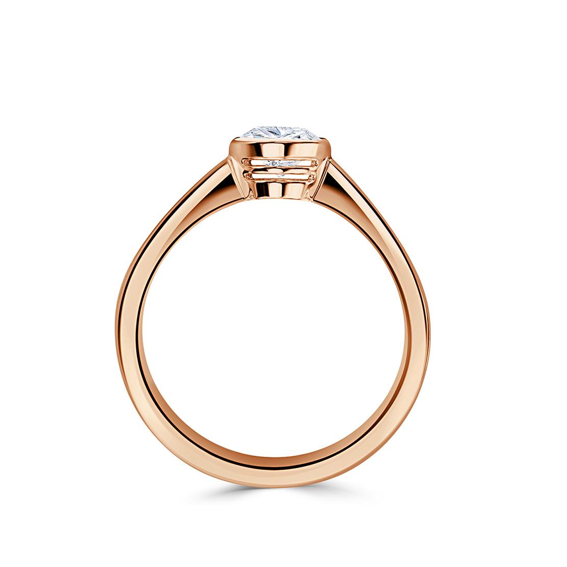 Diamantový zásnubný prsteň Maggie, ružové zlato