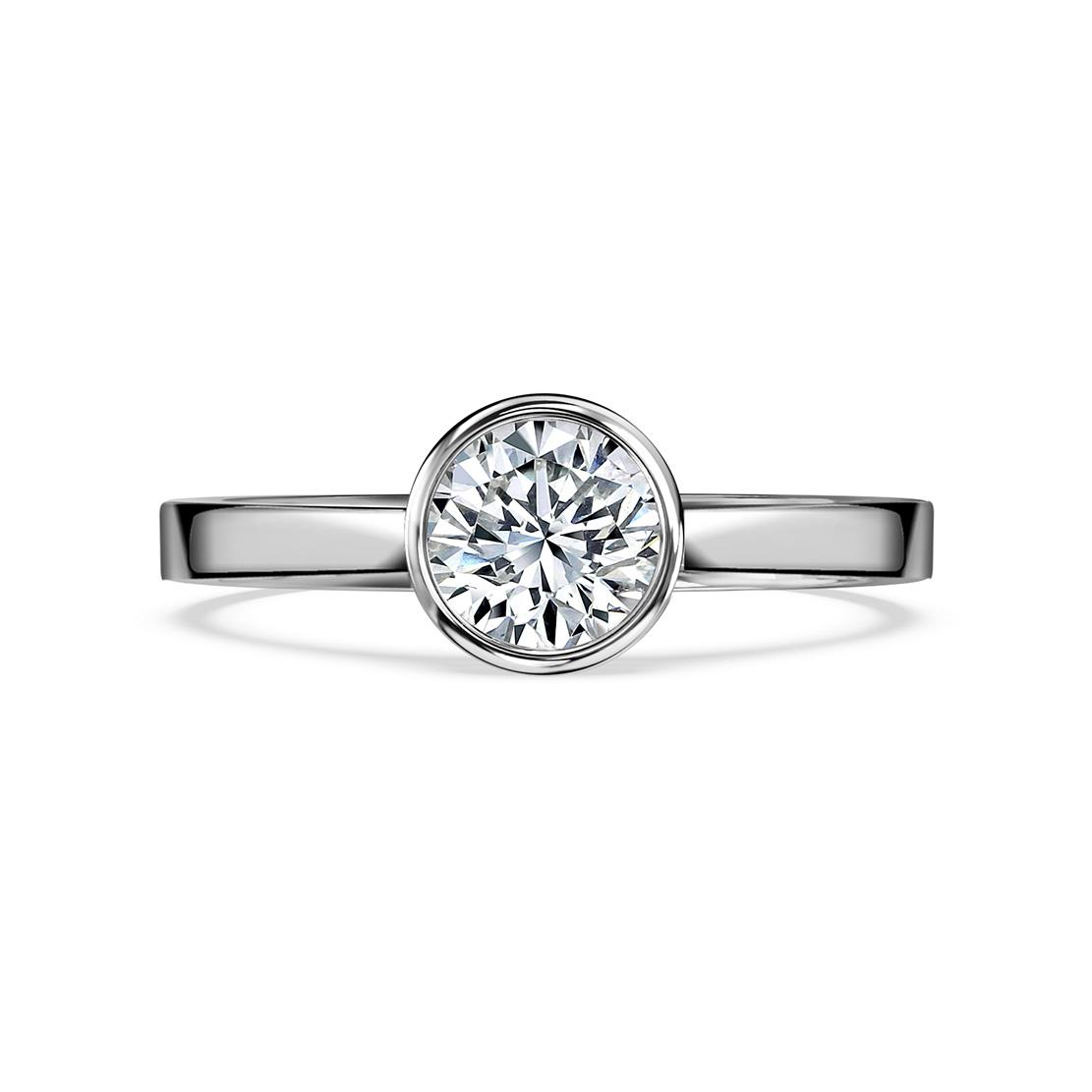 Diamantový zásnubní prsten Maggie, bílé zlato