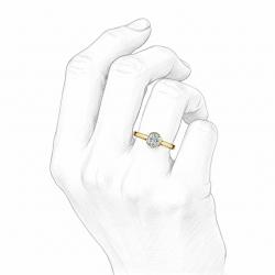 Diamantový zásnubný prsteň Maggie, žlté zlato