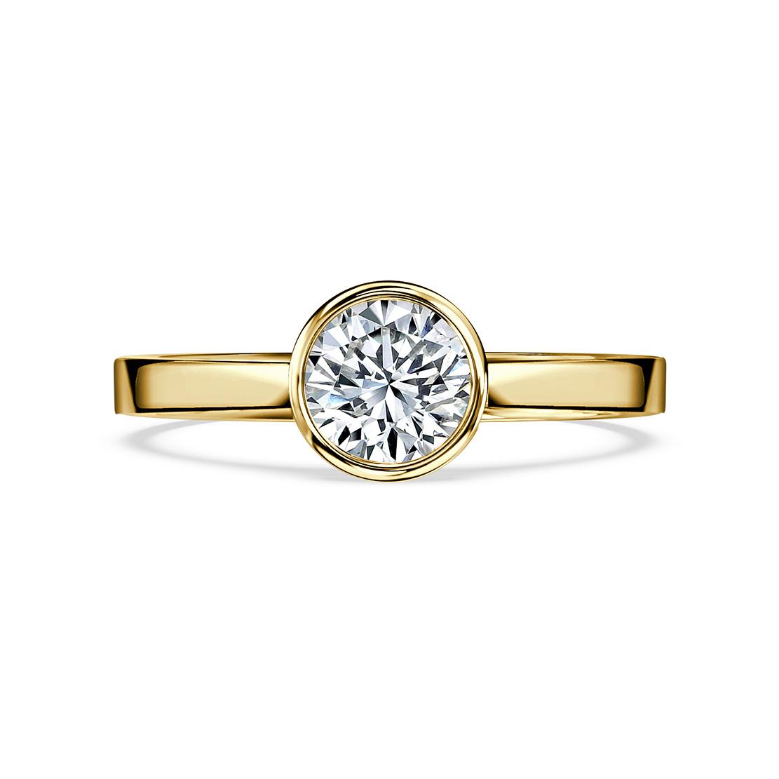 Diamantový zásnubný prsteň Maggie, žlté zlato
