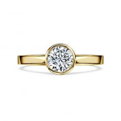 Diamantový zásnubný prsteň Maggie, žlté zlato