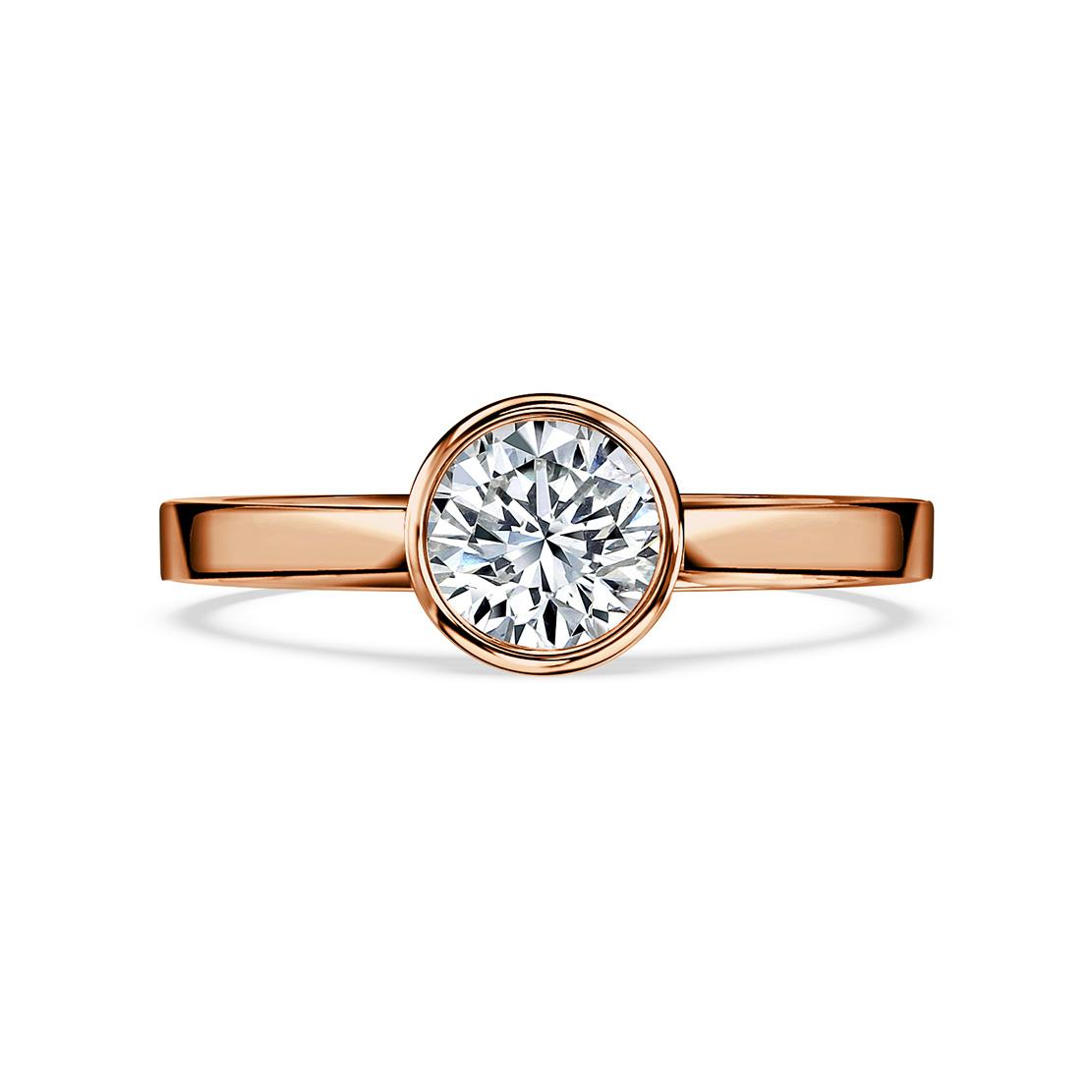 Diamantový zásnubný prsteň Maggie, ružové zlato
