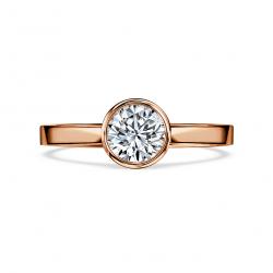 Diamantový zásnubný prsteň Maggie, ružové zlato