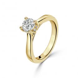 Diamantový zásnubný prsteň Agostina, žlté zlato