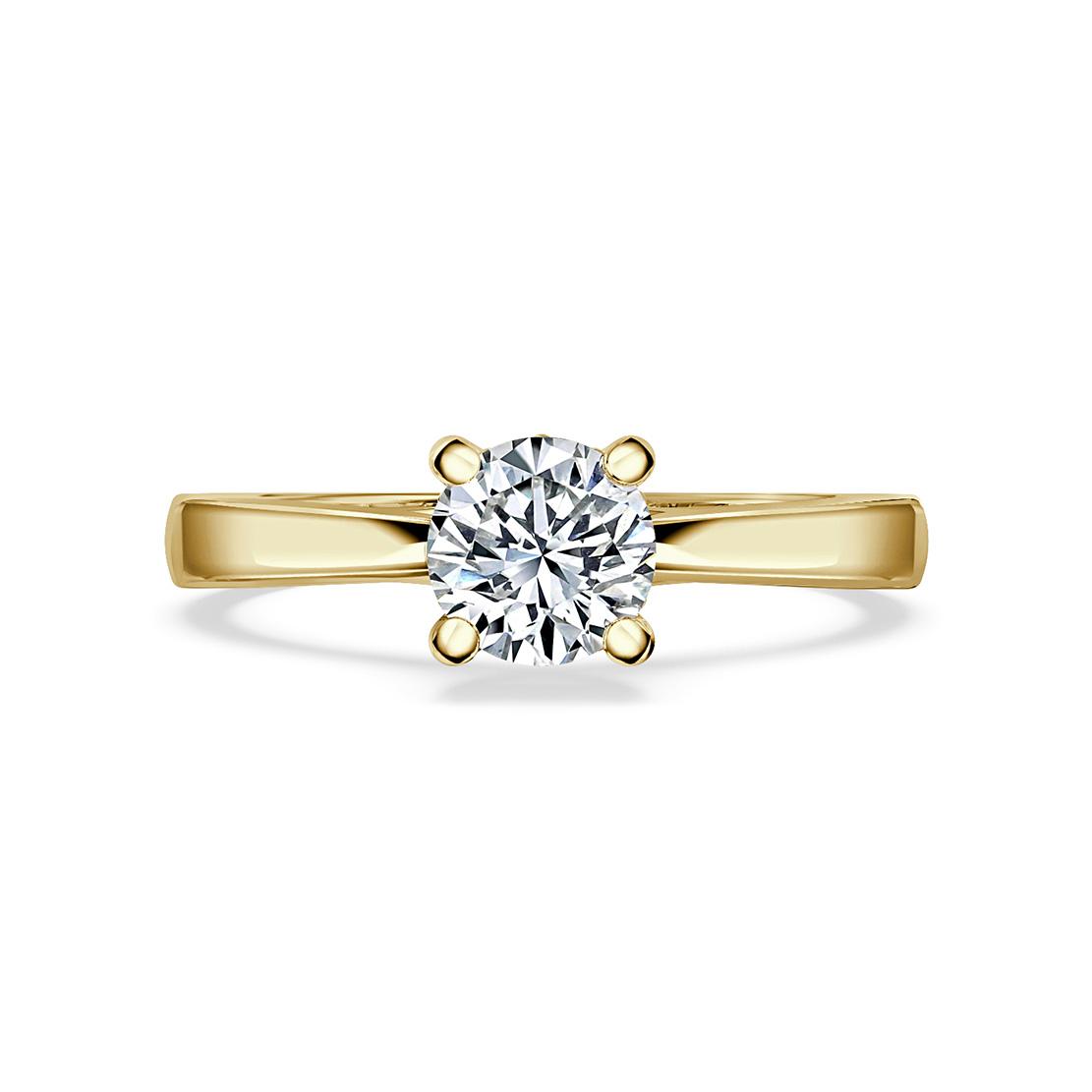 Diamantový zásnubný prsteň Agostina, žlté zlato