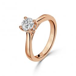 Diamantový zásnubný prsteň Agostina, ružové zlato