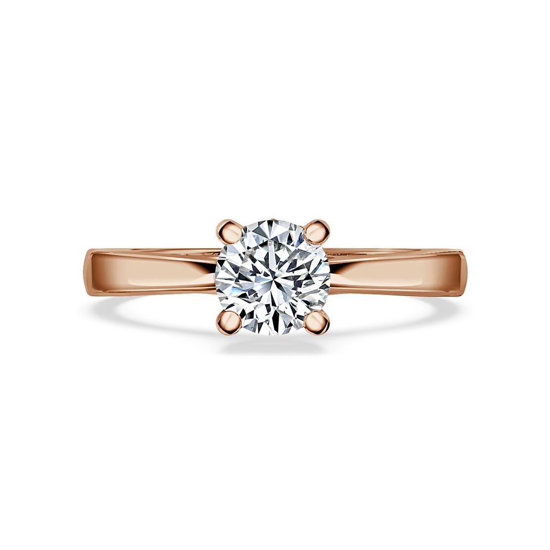 Diamantový zásnubný prsteň Agostina, ružové zlato