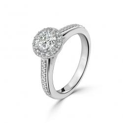 Diamantový zásnubný prsteň Alessandra, biele zlato