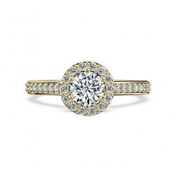 Diamantový zásnubný prsteň Alessandra, žlté zlato