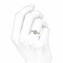 Diamantový zásnubný prsteň Alessandra, žlté zlato