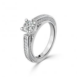 Diamantový zásnubný prsteň Aurelia, biele zlato