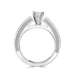 Diamantový zásnubný prsteň Aurelia, biele zlato
