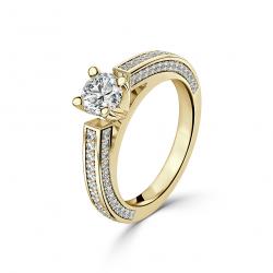 Diamantový zásnubný prsteň Aurelia, žlté zlato