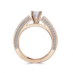 Diamantový zásnubný prsteň Aurelia, ružové zlato