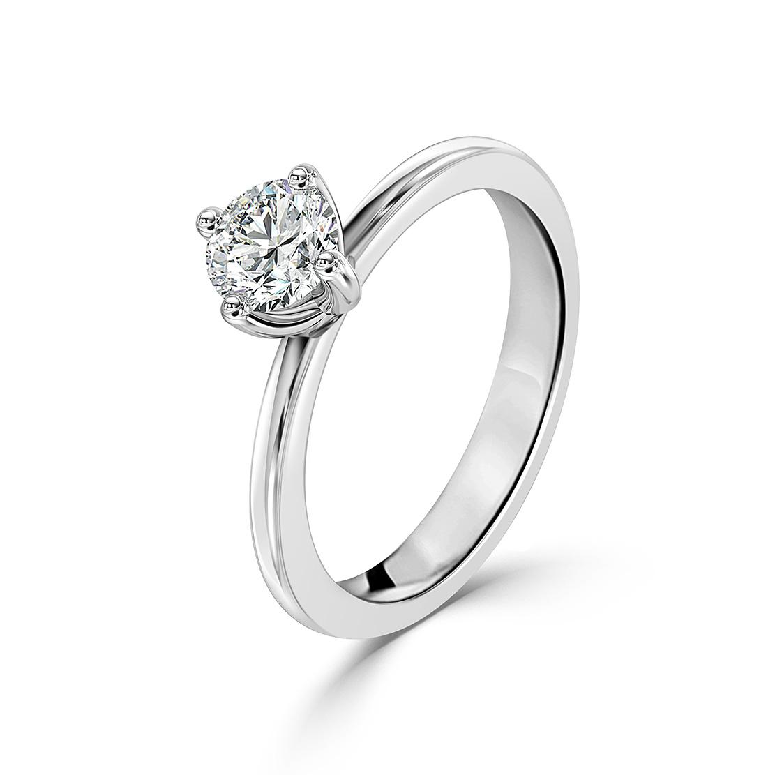 Diamantový zásnubný prsteň Darleen, biele zlato