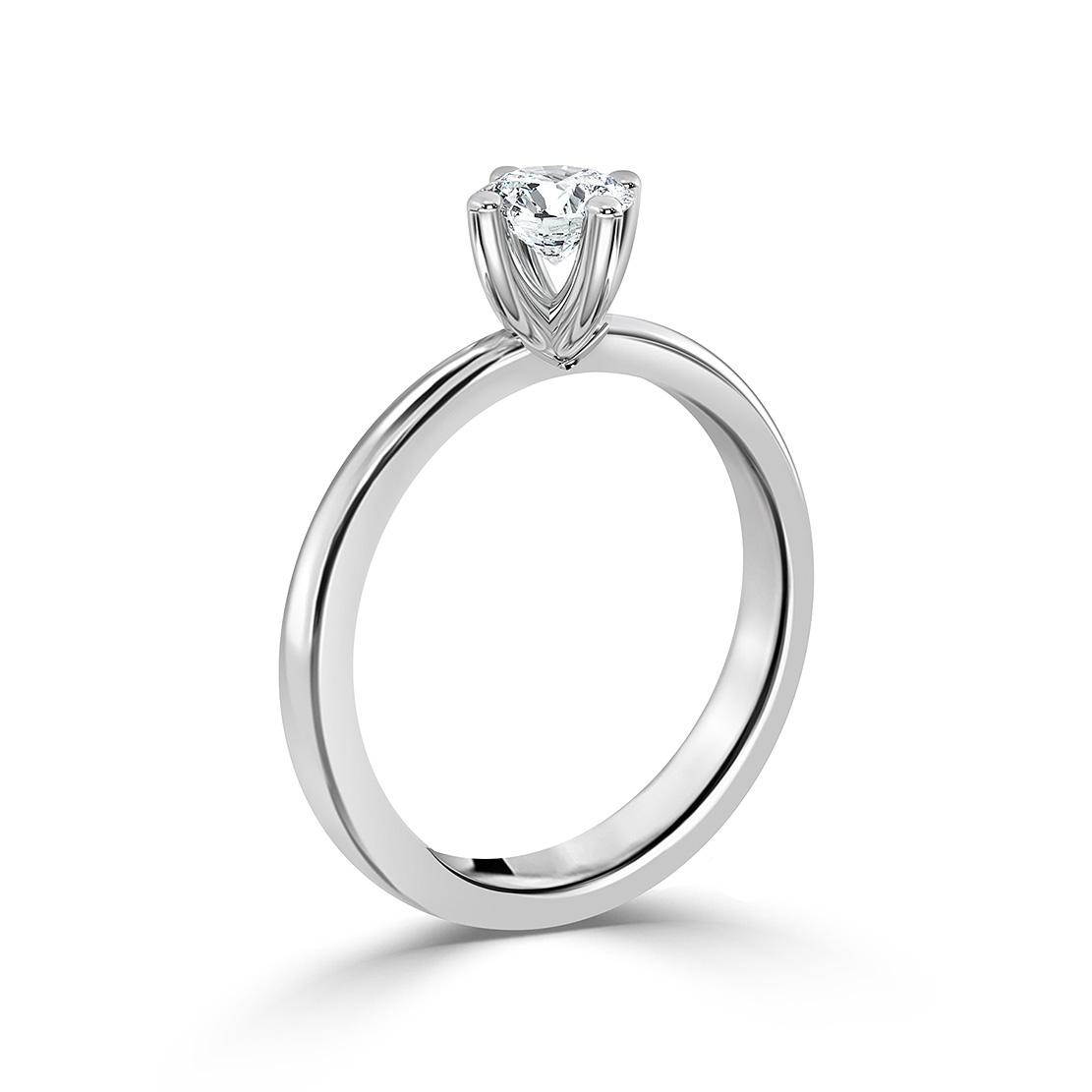 Diamantový zásnubný prsteň Darleen, biele zlato