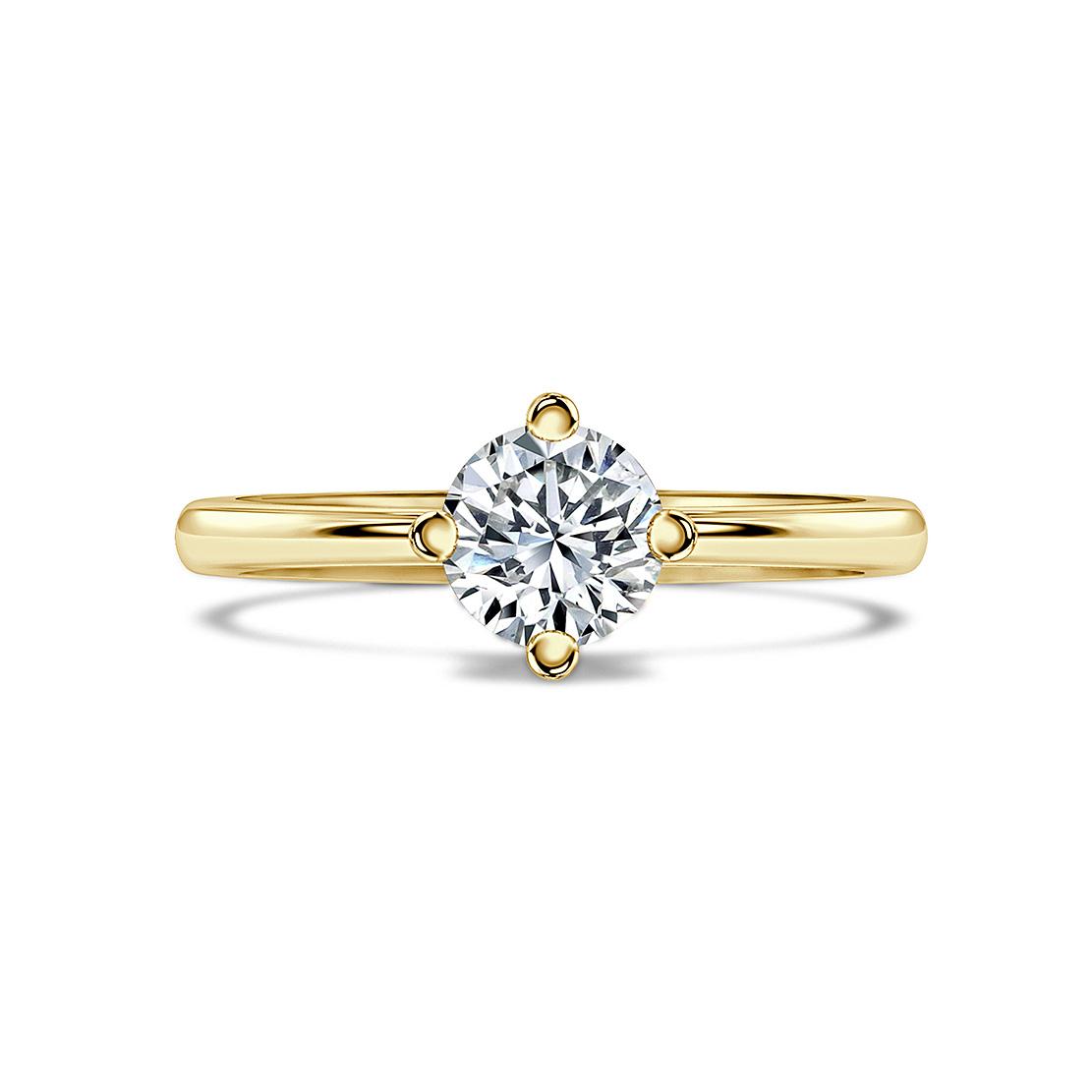 Diamantový zásnubný prsteň Darleen, žlté zlato