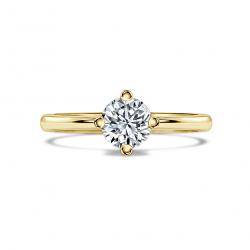 Diamantový zásnubný prsteň Darleen, žlté zlato