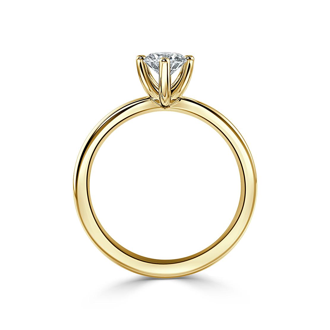 Diamantový zásnubný prsteň Darleen, žlté zlato