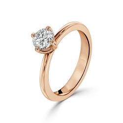 Diamantový zásnubný prsteň Darleen, ružové zlato