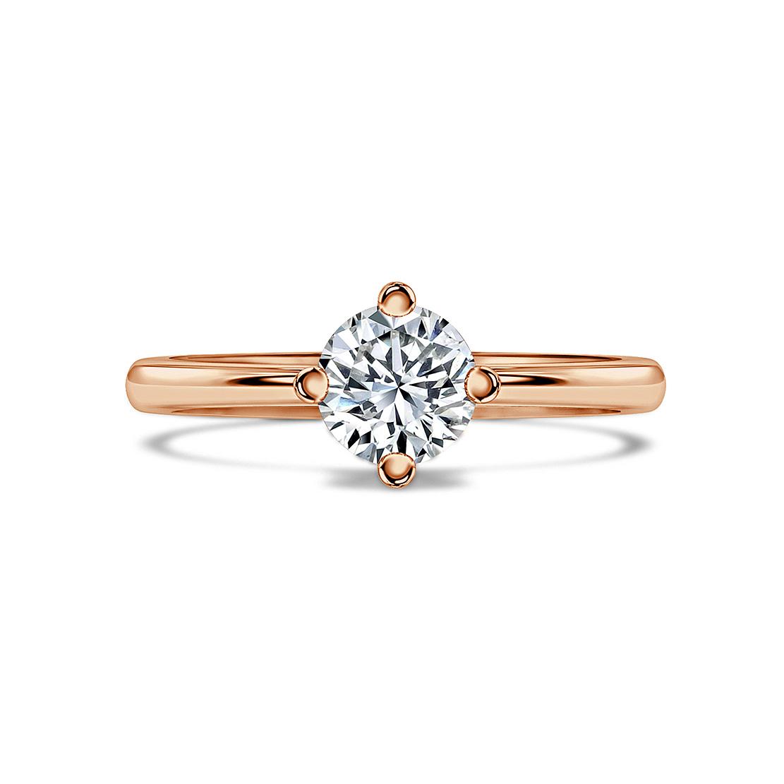 Diamantový zásnubný prsteň Darleen, ružové zlato