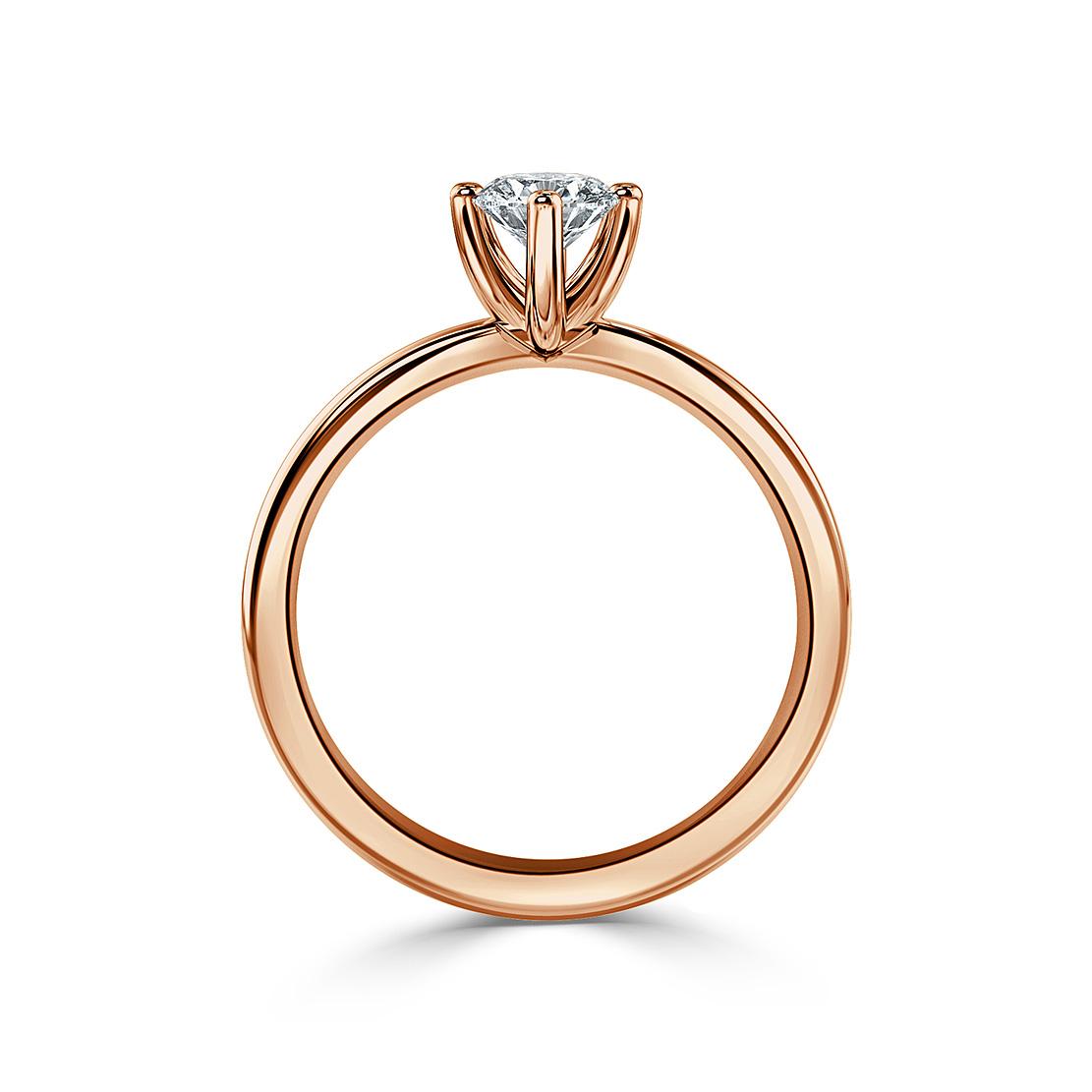 Diamantový zásnubný prsteň Darleen, ružové zlato