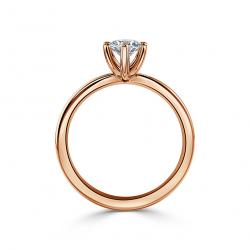 Diamantový zásnubný prsteň Darleen, ružové zlato