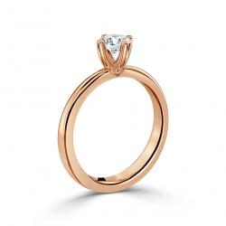 Diamantový zásnubný prsteň Darleen, ružové zlato