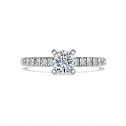 Diamantový zásnubní prsten Diva, bílé zlato