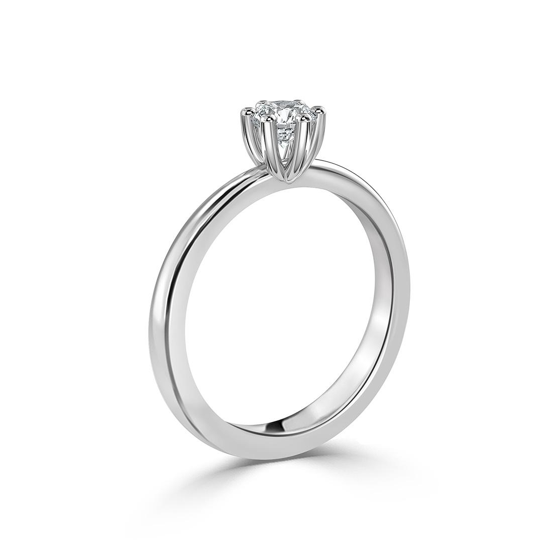 Diamantový zásnubný prsteň Elyse, biele zlato