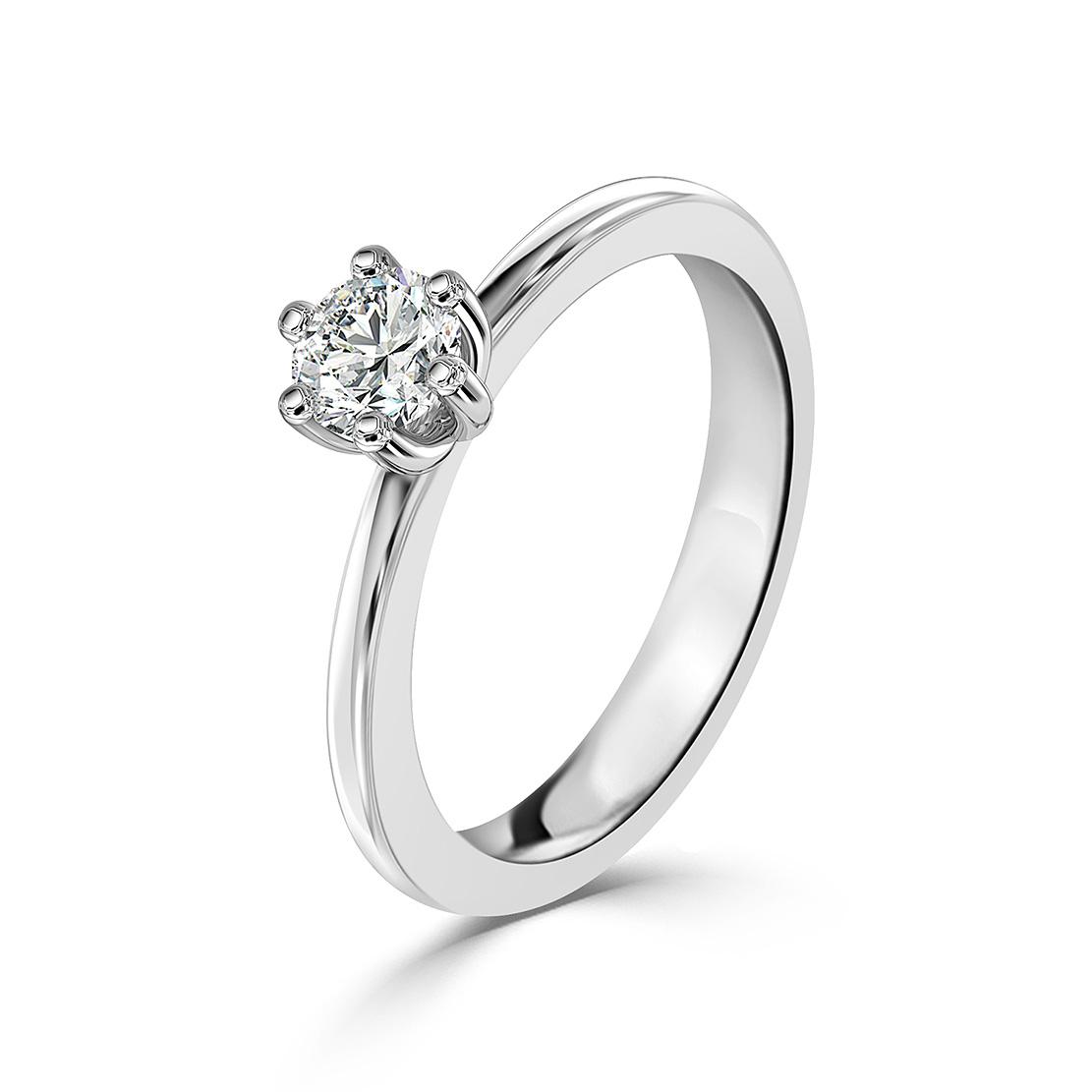 Diamantový zásnubný prsteň Elyse, biele zlato
