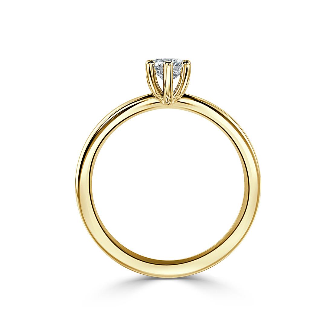 Diamantový zásnubný prsteň Elyse, žlté zlato