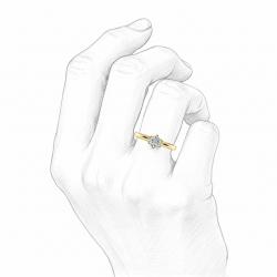 Diamantový zásnubný prsteň Elyse, žlté zlato