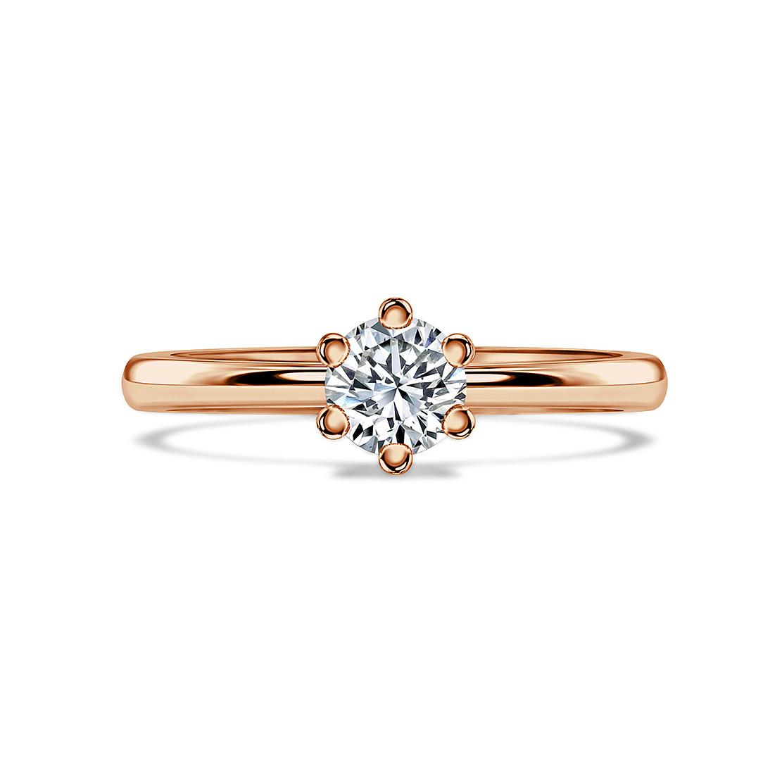 Diamantový zásnubný prsteň Elyse, ružové zlato