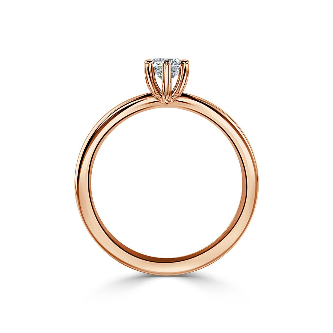 Diamantový zásnubný prsteň Elyse, ružové zlato